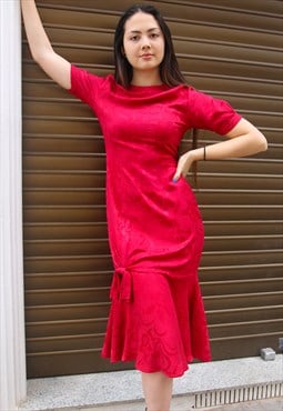 Red Long Midi Dress