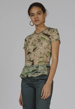 VINTAGE D&G MESH DOLLAR 90'S TOP