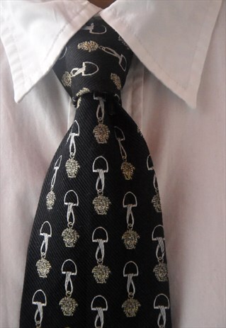 RARE VINTAGE 'GIANNI VERSACE' MEDUSA PATTERNED TIE