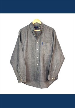 Vintage 90s Grey Corduroy Casual Shirt 