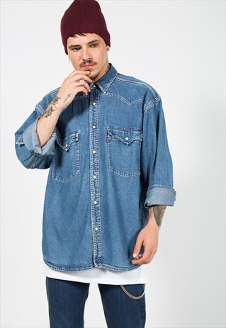 VINTAGE 80'S LEVI'S DENIM SHIRT / 0094 / 403