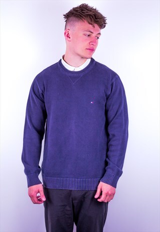 VINTAGE TOMMY HILFIGER JUMPER IN BLUE