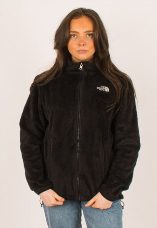 VINTAGE BLACK NORTH FACE SHERPA FULL ZIP FLEECE LARGE