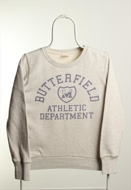 Vintage Champion Butterfield Crewneck Logo Sweatshirt Grey