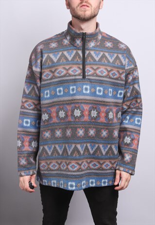 VINTAGE HALF ZIP FLEECE TOP