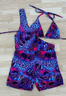 Purple safari unitard set