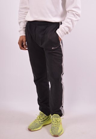 VINTAGE CHAMPION TRACKSUIT TROUSERS BLACK