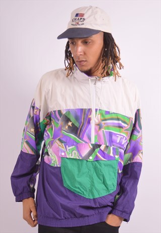 VINTAGE TRACKSUIT TOP JACKET MULTI