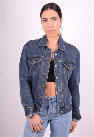 ROBE DI KAPPA WOMENS VINTAGE DENIM JACKET MEDIUM BLUE 90'S