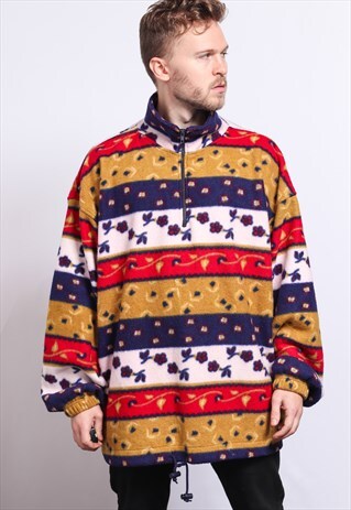 VINTAGE HALF ZIP FLEECE TOP