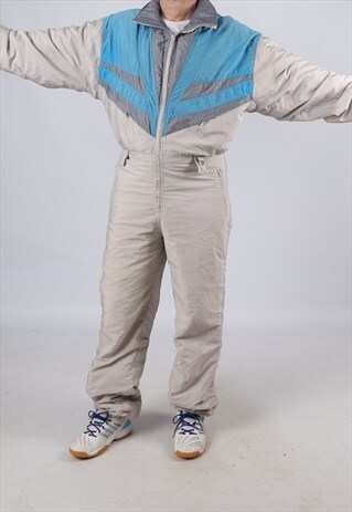 VINTAGE GOLDEN TEAM FULL SKI SUIT SNOW SPORTS M 40" (AJCG)