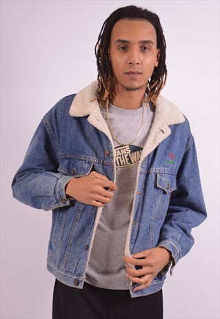 VINTAGE CARRERA SHERPA DENIM JACKET BLUE