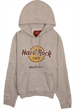 Vintage 90's Hard Rock Cafe Hoodie Pullover Spellout Grey