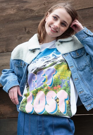 GET LOST WOMEN'S SLOGAN T-SHIRT