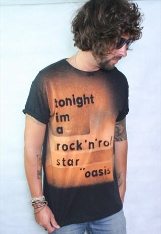 OASIS ACID WASH OVERSIZED BAND T SHIRT