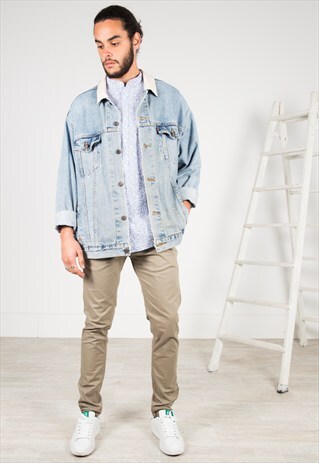 VINTAGE 80'S LEVI'S CONTRAST COLLAR TRUCKER / S0077