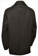 BEYOND RETRO VINTAGE BLACK GUESS DOUBLE-BREASTED WOOL COAT -