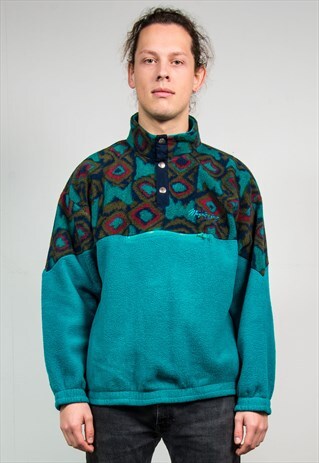 90'S FILA MAGIC LINE RARE FLEECE PULLOVER SWEATSHIRT