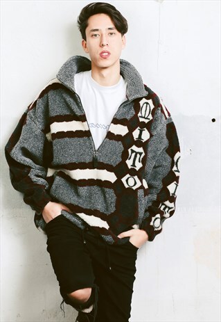 VINTAGE AZTEC FLEECE SWEATSHIRT