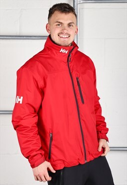 Vintage Helly Hansen Jacket in Red Windbreaker Rain Coat XL