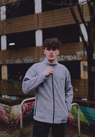 TRESPASS EMBROIDERED SPELL OUT LIGHTWEIGHT FLEECE
