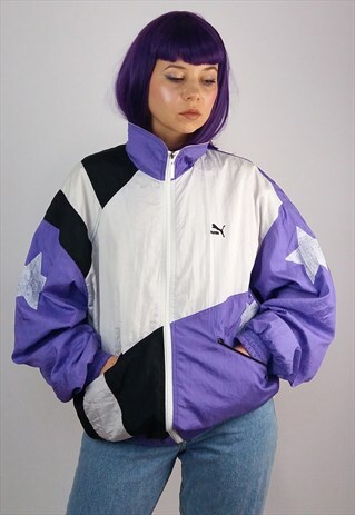 VINTAGE 80'S PUMA UNISEX SOFT SHELL TRACK JACKET