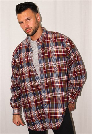 VINTAGE PLAID FLANNEL SHIRT
