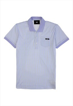  Vintage y2k D&G lilac gingham polo shirt