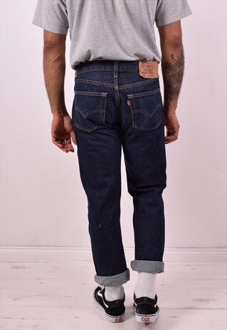 LEVI'S 501 MENS VINTAGE JEANS W32 L30 BLUE 90S