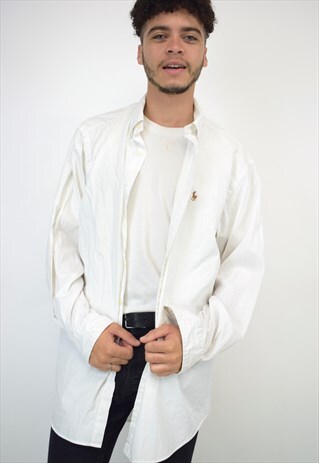 VINTAGE 90S POLO RALPH LAUREN WHITE SHIRT