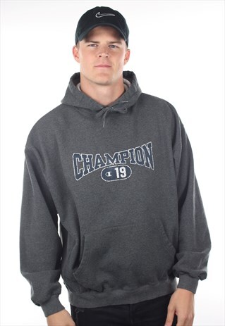 VINTAGE CHAMPION USA SPELL OUT HOODIE SWEATSHIRT