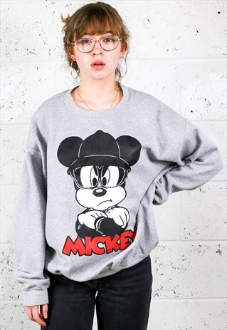 GRUMPY MICKEY MOUSE LARGE PRINT SWEATER