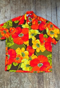 Hawaiian Red Pattern Shirt 
