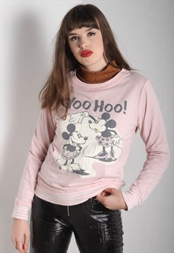 Vintage Disney Mickey Mouse Sweatshirt Pink