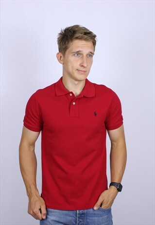 VINTAGE POLO RALPH LAUREN MENS LOGO T-SHIRT TOP