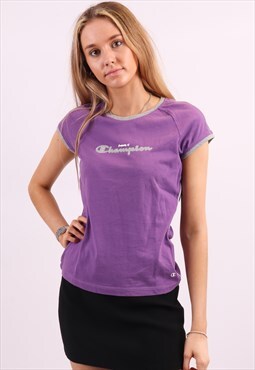 Vintage Champion Short Sleeve T-Shirt in Purple