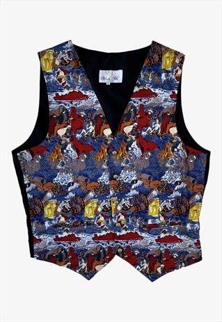 Vintage 90s Men's Tie Rack Jungle Book Waistcoat