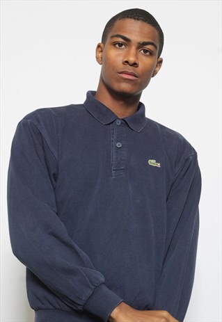 VINTAGE LACOSTE LOGO RUGBY TOP BLUE