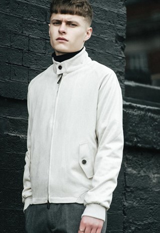 STRETFORD SUEDETTE STONE HARRINGTON JACKET