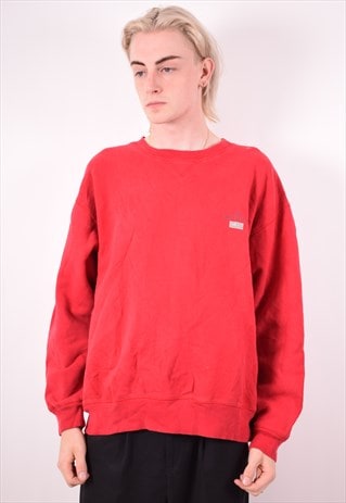NAUTICA MENS VINTAGE SWEATSHIRT JUMPER XL RED 90S