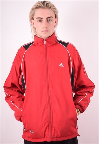 ADIDAS MENS VINTAGE JACKET XL RED 90S