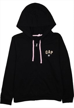 Vintage 90's Gap Hoodie Full Zip Up Black XLarge