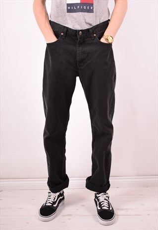 LEVI'S 751 MENS VINTAGE JEANS W34 L32 BLACK 90S
