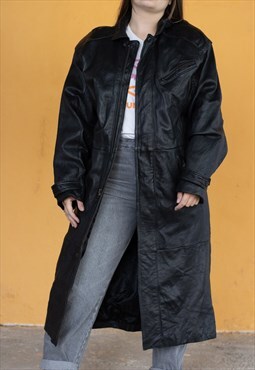 Vintage  Leather Jacket I.O.U in Black L