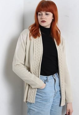 Vintage 90's Textured Cardigan Cream