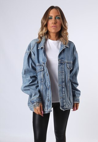 DENIM JACKET H.I.S OVERSIZED FITTED UK 20 - 22 (4CR)