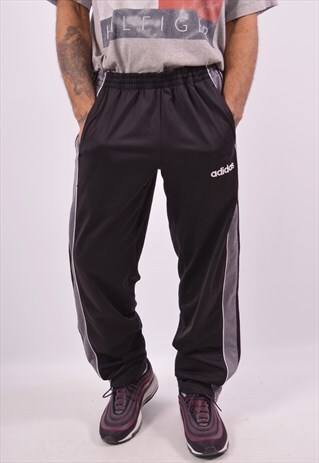 VINTAGE ADIDAS TRACKSUIT TROUSERS BLACK