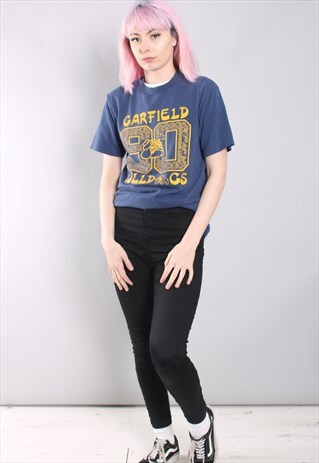 VINTAGE GRAPHIC BULLDOGS USA GRAPHIC PRINT T-SHIRT