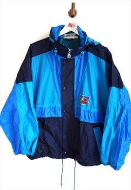 Vintage Raincoat Parka with hood Rain Jacket coat Outwear