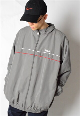 VINTAGE 90S GREY FILA TRACK JACKET